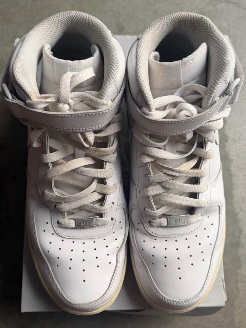 Nike Kids White High-Top Sneakers with Strap